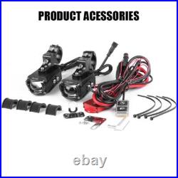 100W 10000LM LED Motorcycle Driving Auxiliary Spot Light Fog Lamp White+Amber