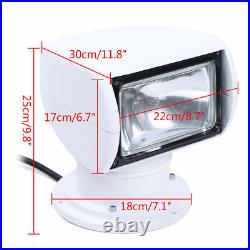 100W 12VDC 360° Marine Searchlight Remote Control Boat Truck Car Spot Light Lamp