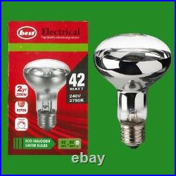 100x 42W (=60W) Halogen R63 Dimmable Clear Reflector Spot Light Lamp ES E27 Bulb