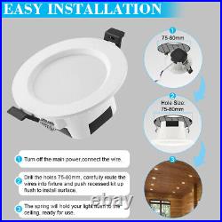 10PCS LED Ceiling Lights Smart Downlight RGB Bluetooth APP Control Spotlight
