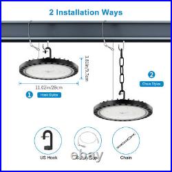 10Pcs UFO LED Hall Lighting 200W Industrial Lamp High Bay Hall Spotlight Lamp UK