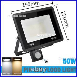 10W-200W PIR LED Floodlight Spot Light Security Flood Lights Outdoor Garden Lamp