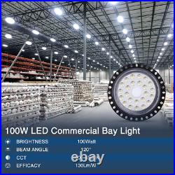10X 100W UFO LED Indoor Lighting Indoor Spotlight Industrial Lamp Highbay Lamp