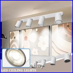 10X 4 Way Ceiling Spot Light Fitting LED GU10 Adjustable Kitchen Spotlight Lamp