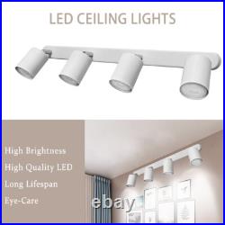 10X 4 Way Ceiling Spot Light Fitting LED GU10 Adjustable Kitchen Spotlight Lamp