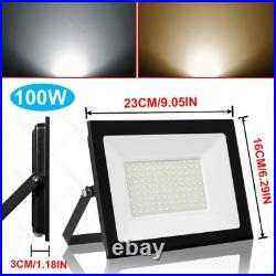 10-100W LED Floodlight Spot Light Watt Security Flood Lights Outdoor Garden Lamp