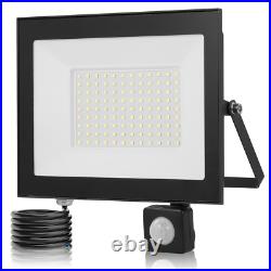 10-100W PIR LED Floodlight Spot Light Security Flood Light Outdoor Garden Lamps