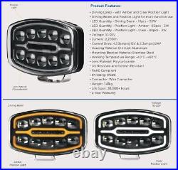 10 12V 24V Oval Full LED Work Light Bar X2 Spot Roof Driving Lamp Truck Tractor