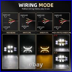 10 FULL LED SPOT LIGHT SPOT LAMP WHITE AMBER DRL 12V 24V Jumbo Oval TRUCK VAN