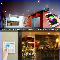 10 Pack WIFI/Bluetooth APP Controlling Downlight RGB/WWithCW LED Ceiling Spot Lamp