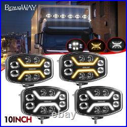 10 Spot Demmon LED For Volvo Scania DAF MAN Truck 12V 24V Jumbo Oval Fog Lamp