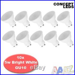 10 x Concept LEDs SMD LED 5W GU10 Lamp Spot Light Spotlight Downlight Bulbs