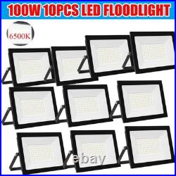 10pcs 100W LED Floodlight Spot Light Security Flood Light IP66 Garden Wall Lamp