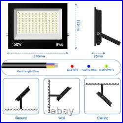 10x150W LED Floodlight Spot Light Security Flood Lights Outdoor Garden Lamp IP66
