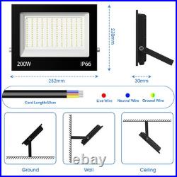 10x200W LED Floodlight Spot Light Security Flood Lights Outdoor Garden Lamp IP66