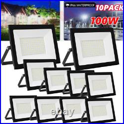 10x 100W LED Floodlight Spot Light Security Flood Light Outdoor Garden Wall Lamp