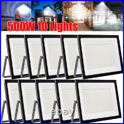 10x 500W LED Floodlight Spot Light Home Security FloodLights Outdoor Garden Lamp