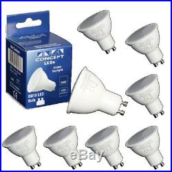 10x 6W GU10 LED Bulbs Spotlight Lamps Cool Day White Down lights 240V 6500k