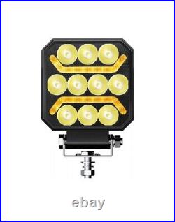 10x Led Work Spot Light Lamp White Amber Light 12-24v E-Marked 6500K Slim Design