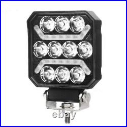 10x Led Work Spot Light Lamp White Amber Light 12-24v E-Marked 6500K Slim Design