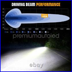 12V-24V 7/9'' Round LED Fog Spot Lamp Driving Park Light Position function DRL
