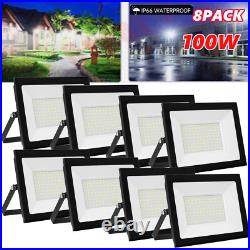 12x 100W LED Floodlight Spot Light Security Flood Light Outdoor Garden Wall Lamp