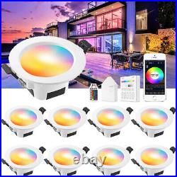 15W Smart RGB LED Ceiling Panel Lights Downlight Bluetooth APP Spotlights Bulbs