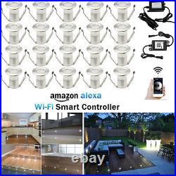 19mm LED Deck Garden Step Kitchen Patio Lights Spot Lamp WIFI Controller IP67