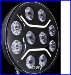 1X Fit Scania Volvo DAF MAN Truck 24v 9 Round Full Led Spot Fog Drl Light Lamp
