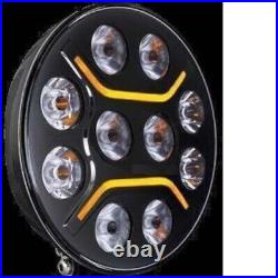 1X Fit Scania Volvo DAF MAN Truck 24v 9 Round Full Led Spot Fog Drl Light Lamp