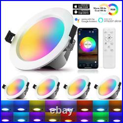 1-10PCS WIFI Downlight Recessed Ceiling light LED Dimmable Spot light IP44 White 1-10PCS WIFI Downlight Recessed Ceiling light LED Dimmable Spot light IP44 White