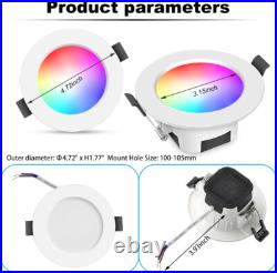 1-10PCS WIFI Downlight Recessed Ceiling light LED Dimmable Spot light IP44 White 1-10PCS WIFI Downlight Recessed Ceiling light LED Dimmable Spot light IP44 White