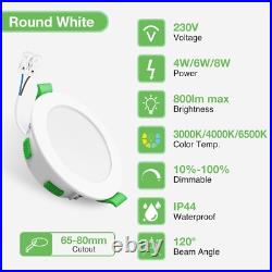 1-10x Recessed LED Ceiling Light 4/6/8W in One Lamp Dimmable Slim Downlight Spot
