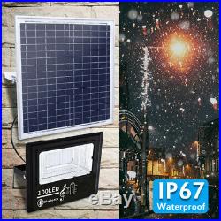 200W 192 LED Bright Solar Power Flood Light Spotlight Outdoor Wall Street Lamp