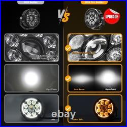 200W 60000LM LED Motorcycle Driving Fog Spot Light Auxiliary Lamp White+Amber