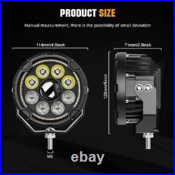 200W 60000LM LED Motorcycle Driving Fog Spot Light Auxiliary Lamp White+Amber