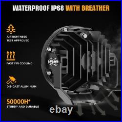 200W 60000LM LED Motorcycle Driving Fog Spot Light Auxiliary Lamp White+Amber