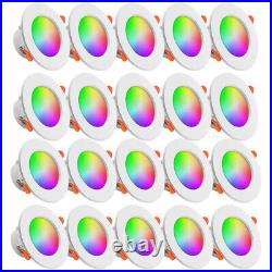 20X Tuya LED Downlight Bluetooth 10W Smart Ceiling Light Dimmable RGB Lamp APP