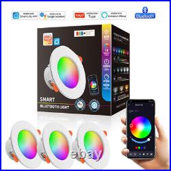 20X Tuya LED Downlight Bluetooth 10W Smart Ceiling Light Dimmable RGB Lamp APP