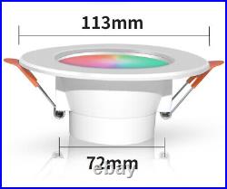 20X Tuya LED Downlight Bluetooth 10W Smart Ceiling Light Dimmable RGB Lamp APP