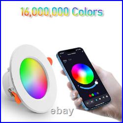 20X Tuya LED Downlight Bluetooth 10W Smart Ceiling Light Dimmable RGB Lamp APP