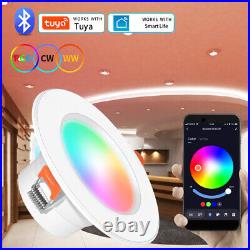 20X Tuya LED Downlight Bluetooth 10W Smart Ceiling Light Dimmable RGB Lamp APP