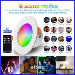 20X Tuya LED Downlight Bluetooth 10W Smart Ceiling Light Dimmable RGB Lamp APP