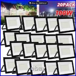 20x 100W LED Floodlight Spot Light Security Flood Light Outdoor Garden Wall Lamp