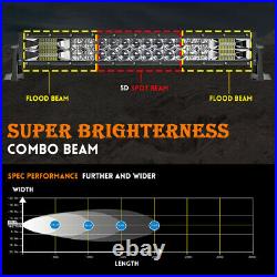 22 42 52'' LED Light Bar 12V Flood Spot Combo Beam Offroad Work Lamp Grill Roof