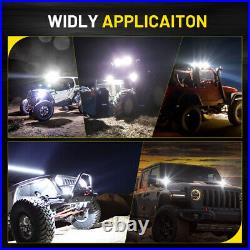 2PCS 5Inch Round LED Work Lights Spotlight Driving Lamp Offroad Truck ATV UTV