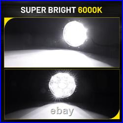 2PCS 5Inch Round LED Work Lights Spotlight Driving Lamp Offroad Truck ATV UTV