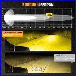 2PCS LED Spot Light Auxiliary Motorcycle Headlight Driving Fog Lamp Yellow+White