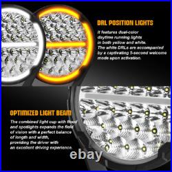 2PC Black OSRAM LEDriving LED 9 ROUND SPOT LIGHT SPOT LAMP DRIVING BEAM PATTERN
