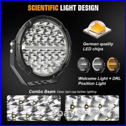 2PC Black OSRAM LEDriving LED 9 ROUND SPOT LIGHT SPOT LAMP DRIVING BEAM PATTERN